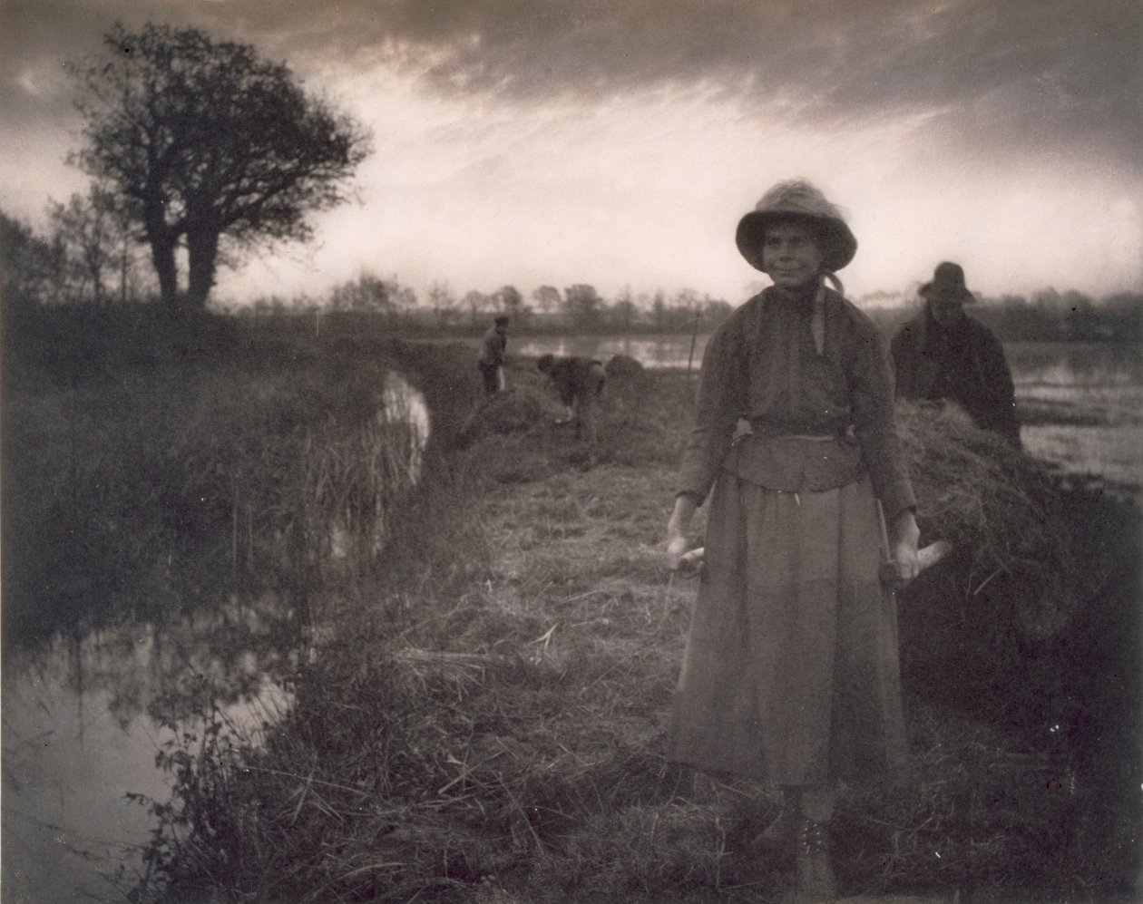 Poling the Marsh Hay, Život a krajina na Norfolk Broads, 1886 od Peter Emerson und Thomas Goodall