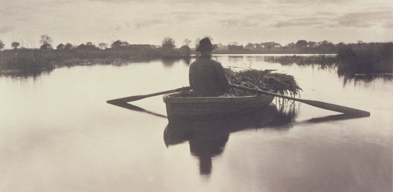 Rowing Home the Schoof-Stuff, Life and Landscape on Norfolk Broads, 1886 od Peter Emerson und Thomas Goodall
