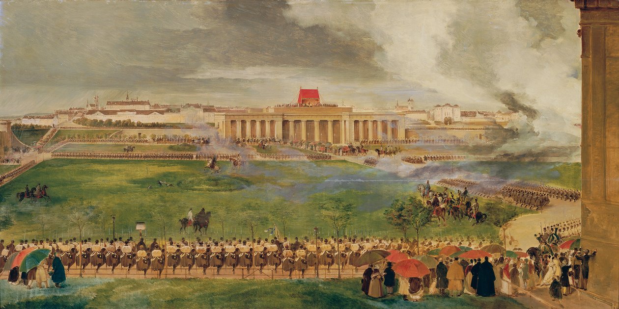 Polní pouť na vnějším náměstí Burgplatz 13. dubna 1826 od Peter Fendi