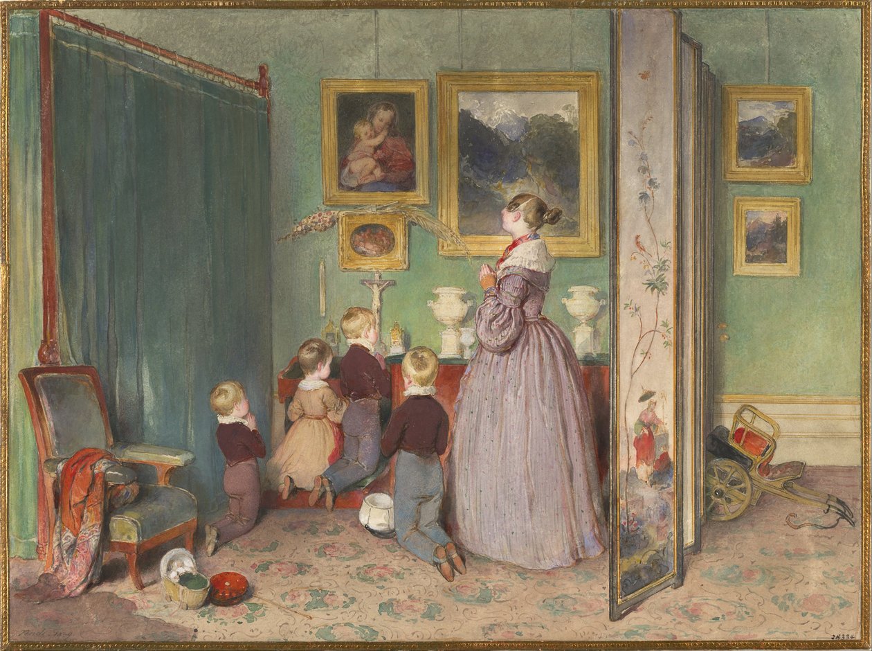 Večerní modlitba Arcivévodkyně Sophie s dětmi, 1839 od Peter Fendi