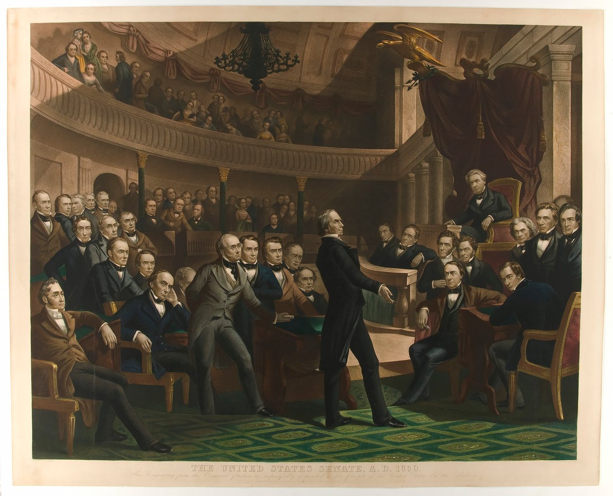 Senát Spojených států, ad. 1850, hospoda. c1855. od Peter Frederick Rothermel
