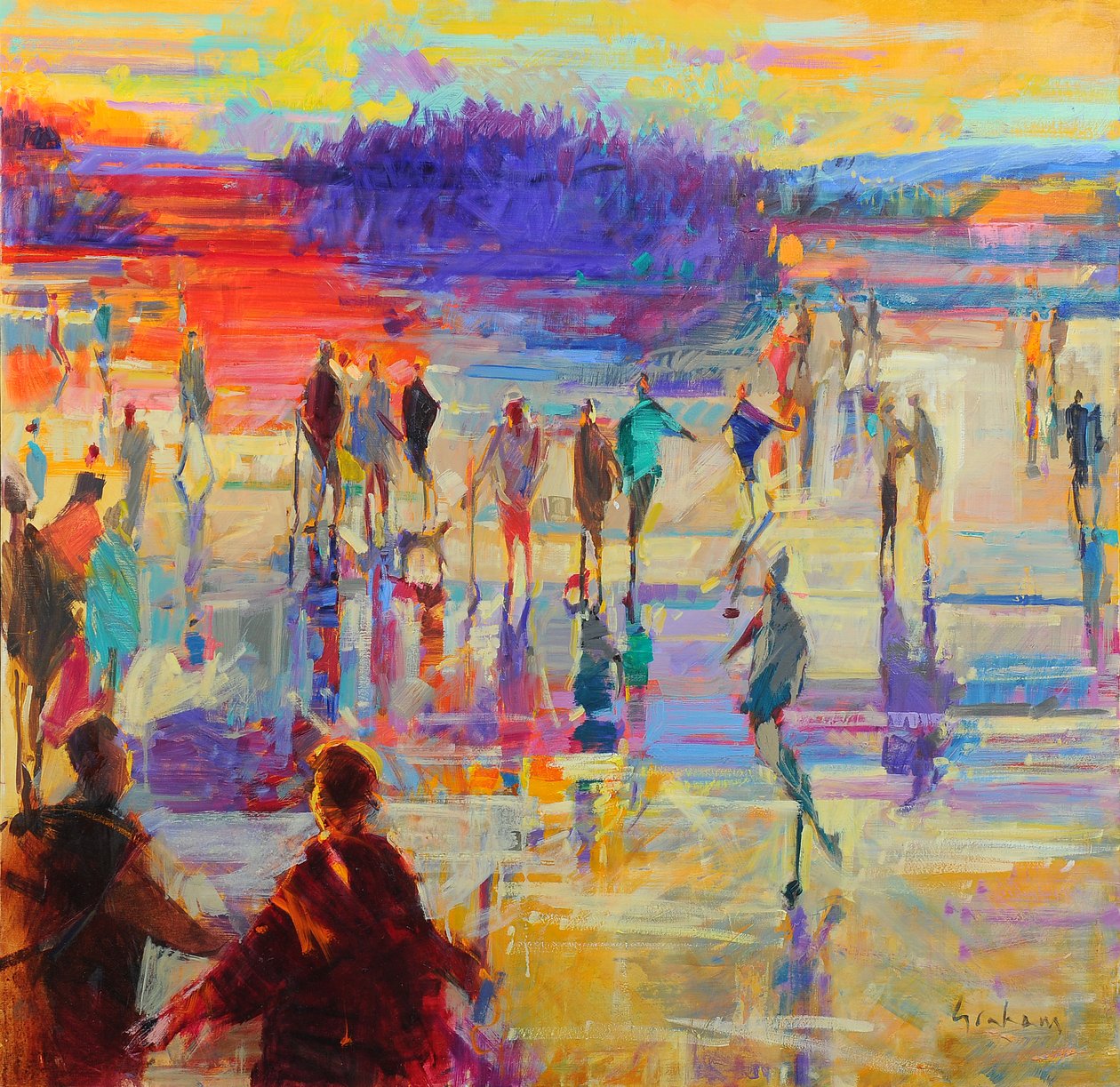 Bonspiel, jezero Menteith od Peter Graham (Contemporary)