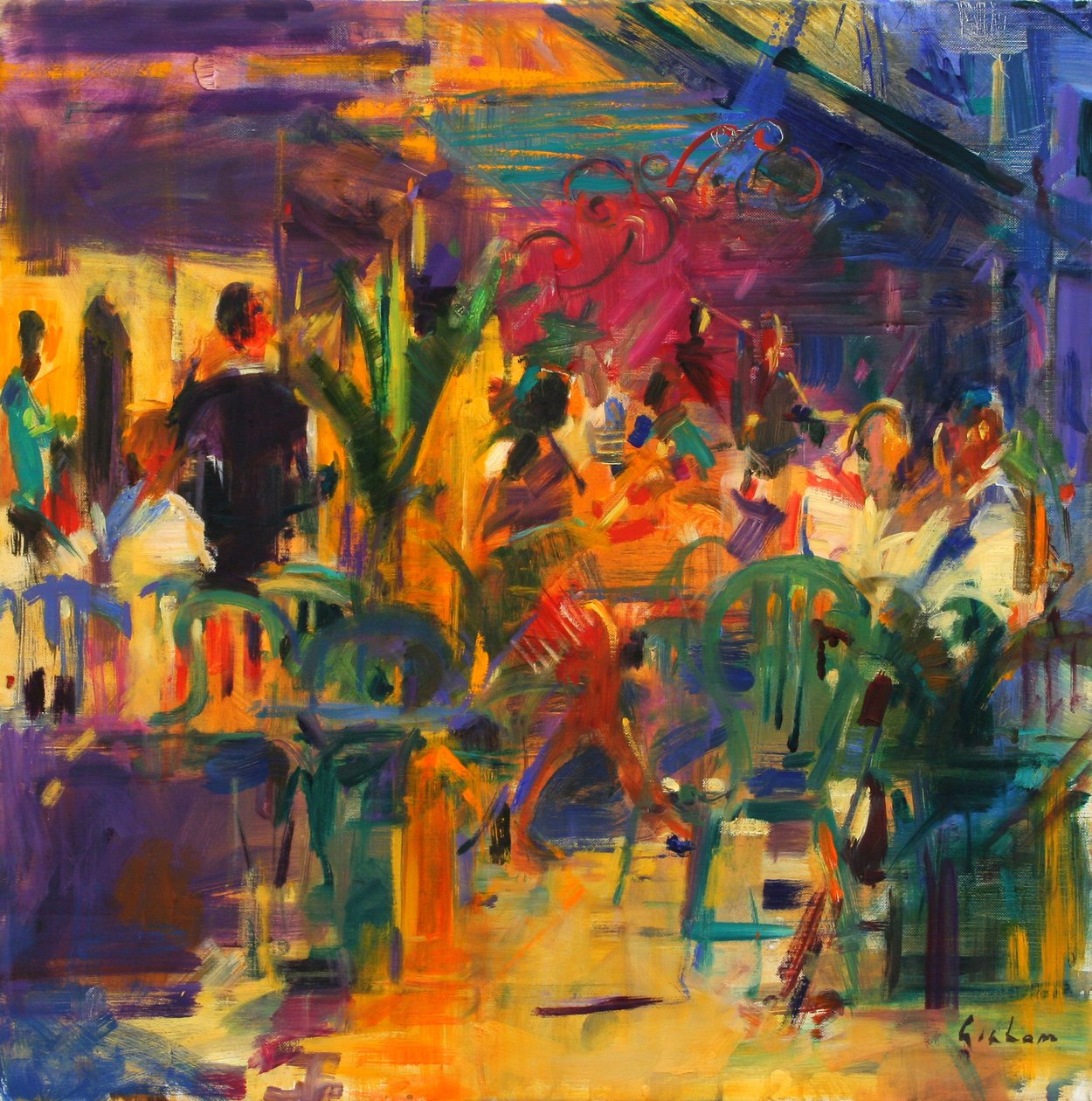 Cafe de la Place, St Paul de Vence od Peter Graham (Contemporary)