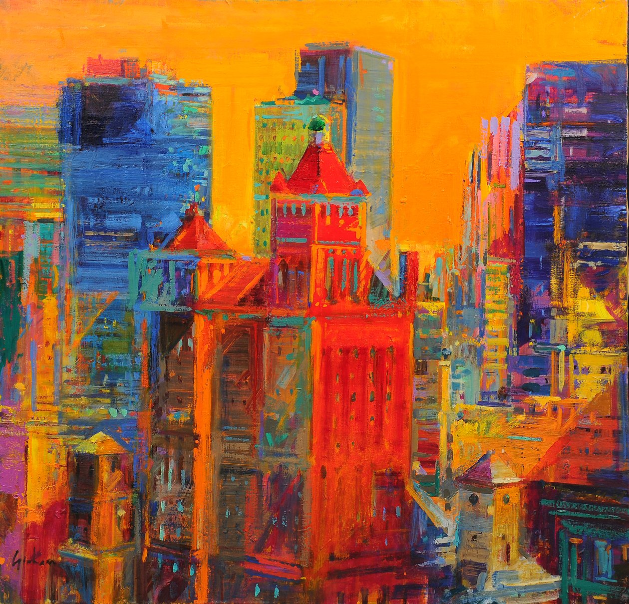 Midtown Manhattan z Waldorfu od Peter Graham (Contemporary)