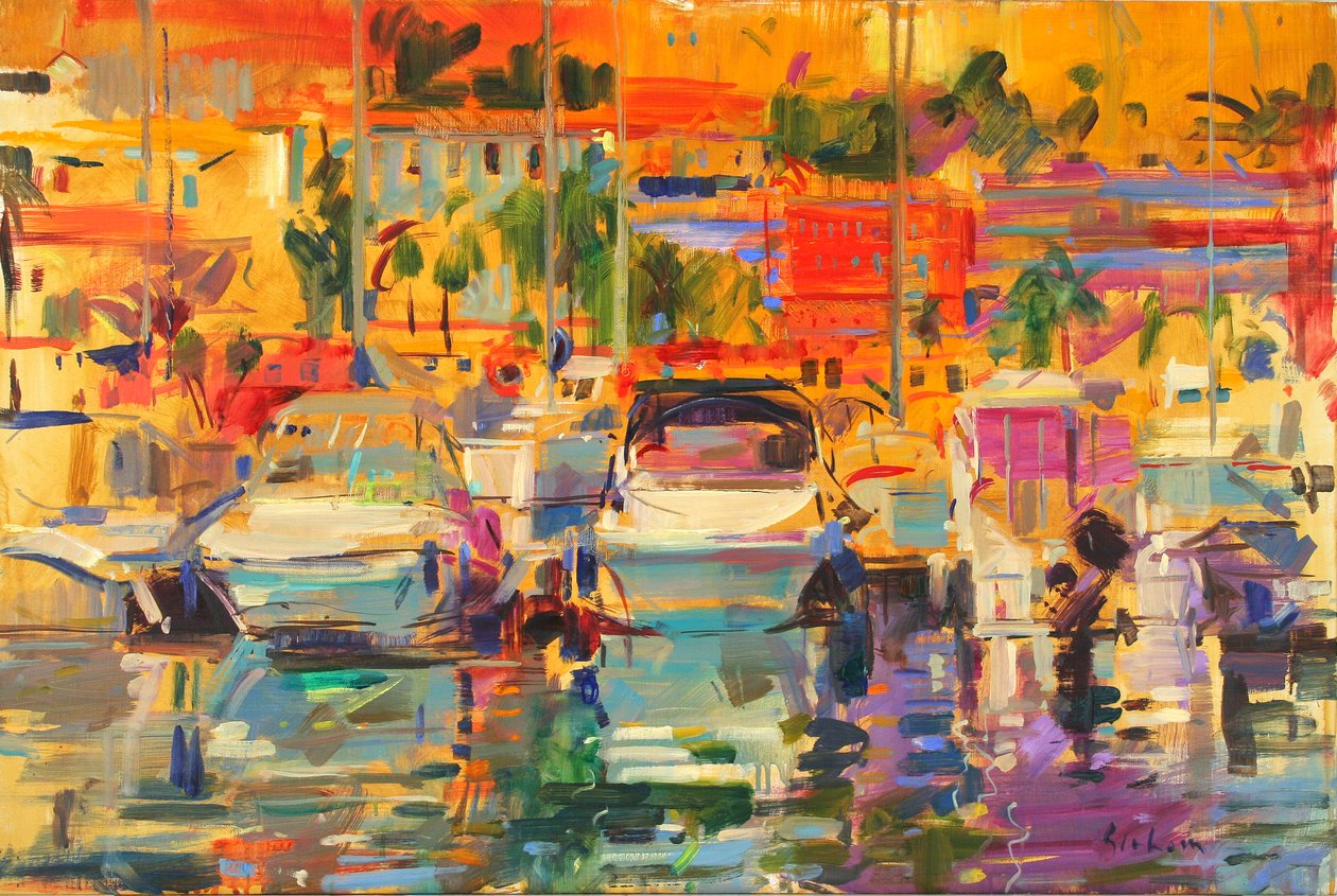 Riviera Harbour Sun od Peter Graham (Contemporary)