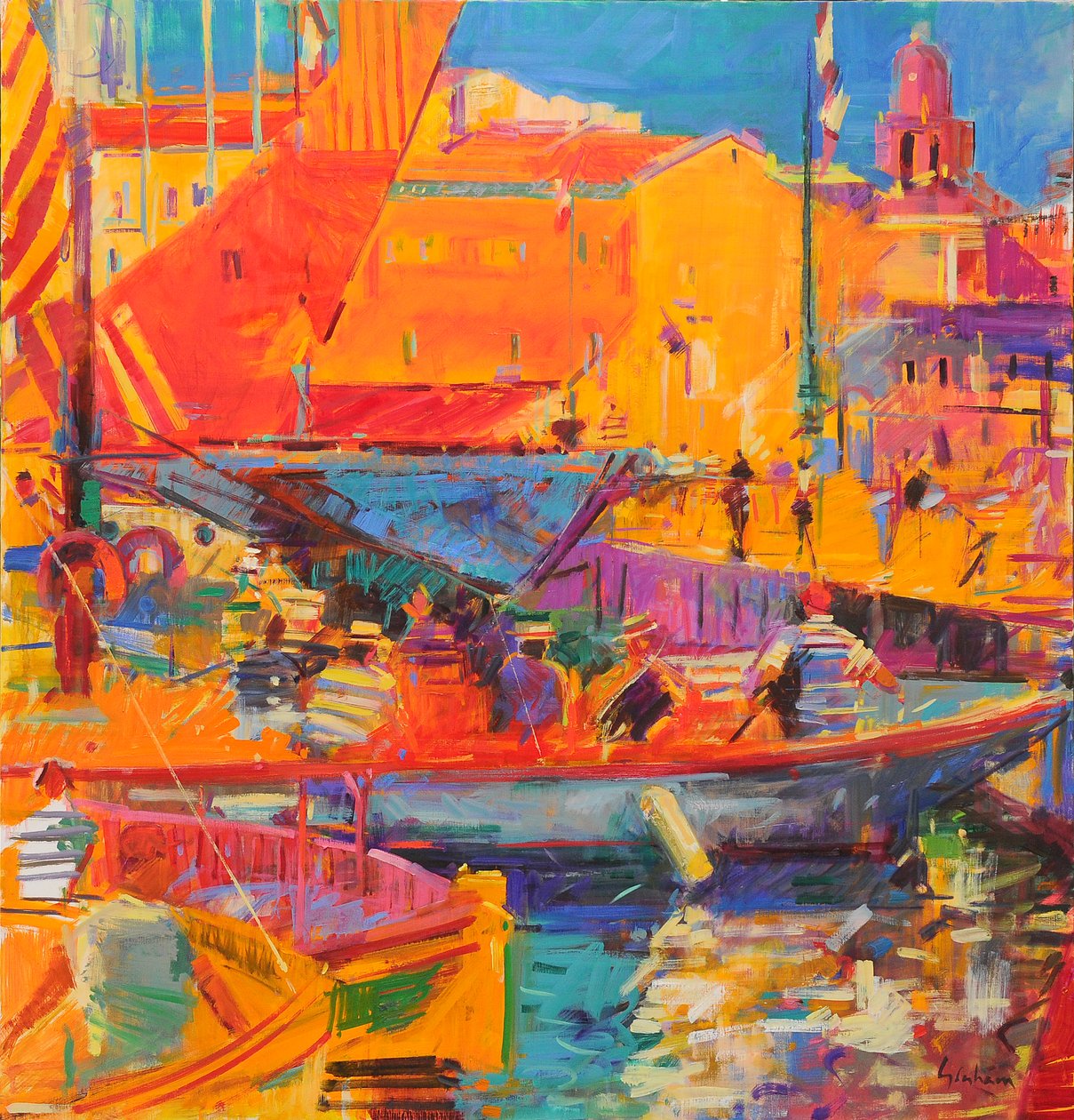Saint Tropez v květnu 2020 od Peter Graham (Contemporary)