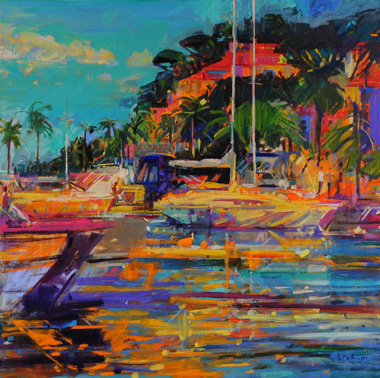Cavalaire-sur-Mer, 2023 (olej na plátně) od Peter Graham