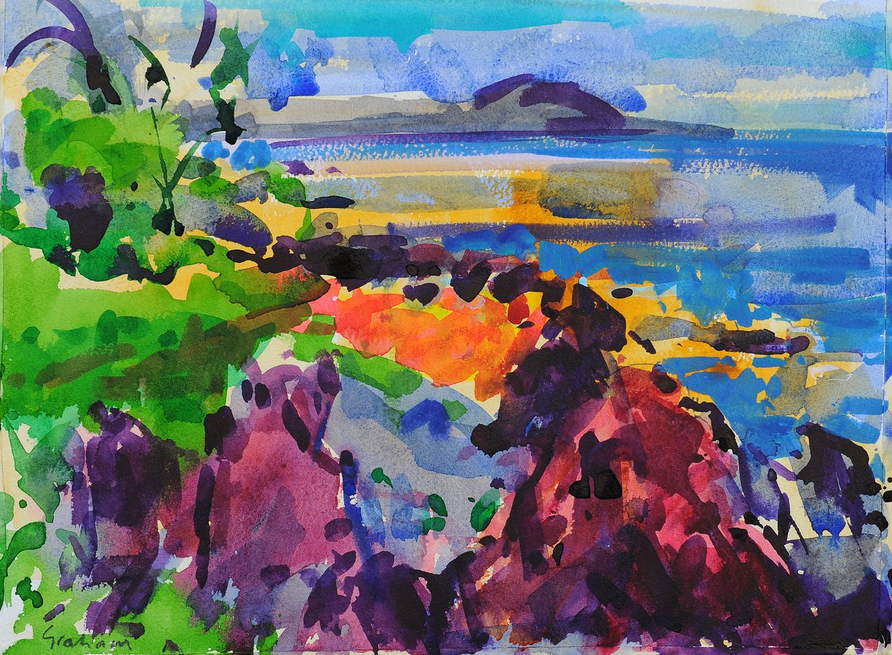 Maui Rocks, 2023 (akvarel) od Peter Graham