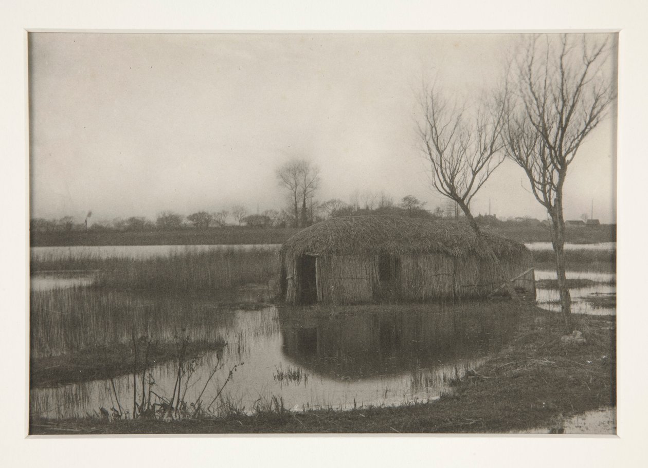 Reed Boat-House, deska XXXI ze života a krajiny na prknech Norfolku od Peter Henry Emerson