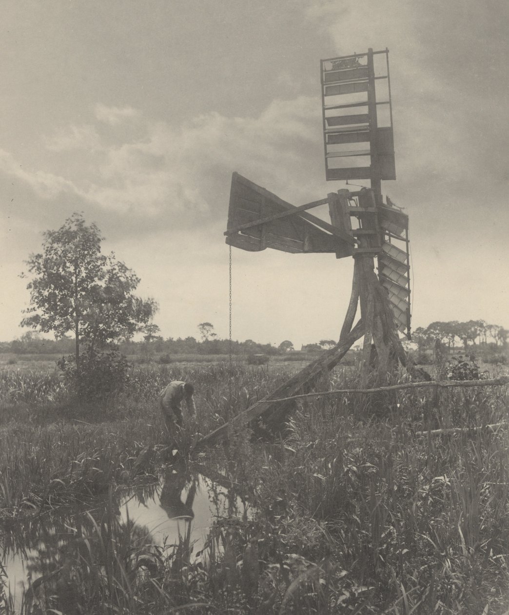 Zničený vodní mlýn, 1886 (foto) od Peter Henry Emerson