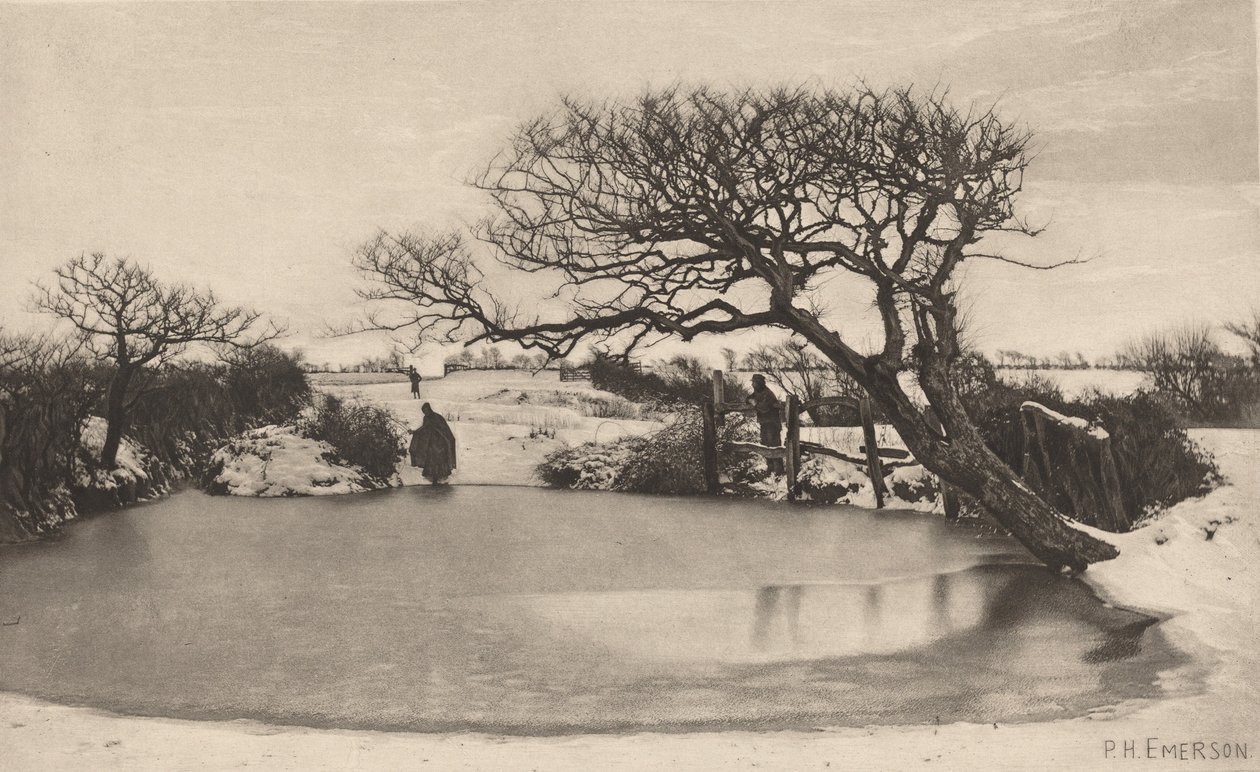 Zimní ráno, 1887 (foto) od Peter Henry Emerson