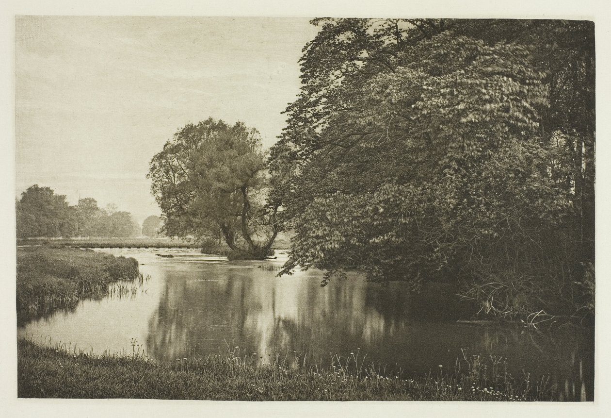 Potok Crow-Island, řeka Wye od Peter Henry Emerson