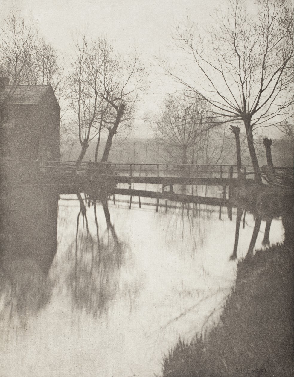 Lávka poblíž Chingfordu od Peter Henry Emerson
