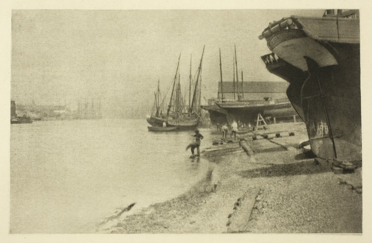 V řece Yarmouth od Peter Henry Emerson