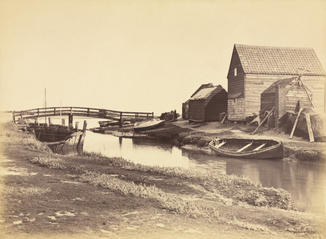 Přílivový potok a staré sklady jižně od Southwoldu, Suffolk od Peter Henry Emerson