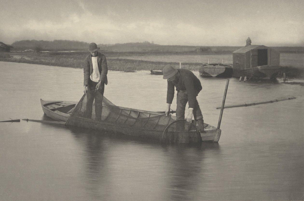 Nabírání sítě Eel-Net od Peter Henry Emerson and T.F. Goodall