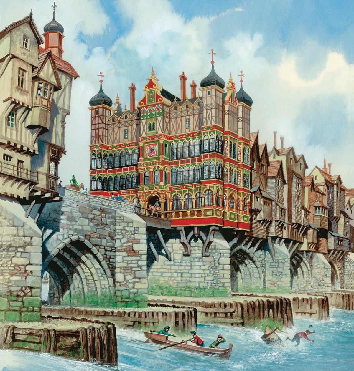 Old London Bridge (kvaš na papíře) od Peter Jackson