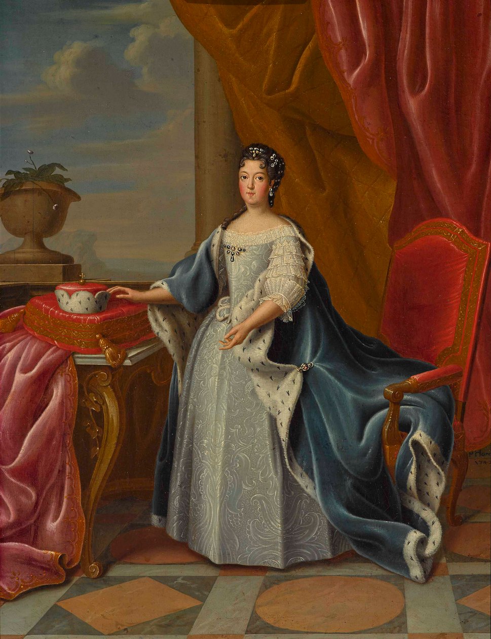 Portrét Terezie Kunegundy Sobieské 1676-1730, bavorské kurfiřtky. od Peter Jacob Horemans