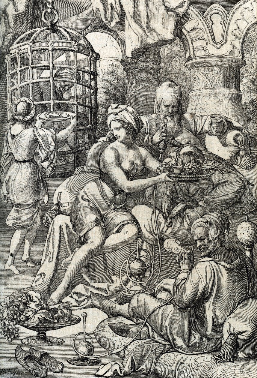 Sultan Bayezid I (nebo Bajazet od Peter Johann Nepomuck Geiger