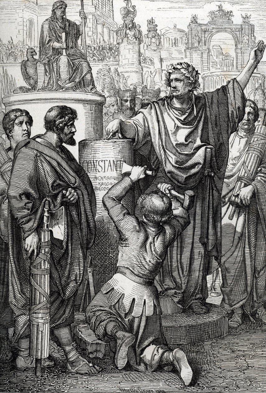 Založení Konstantinopole císařem Konstantinopolem velkým, který přenesl hlavní město císařství do Byzance, kterou přejmenoval na Konstantinopol od Peter Johann Nepomuck Geiger