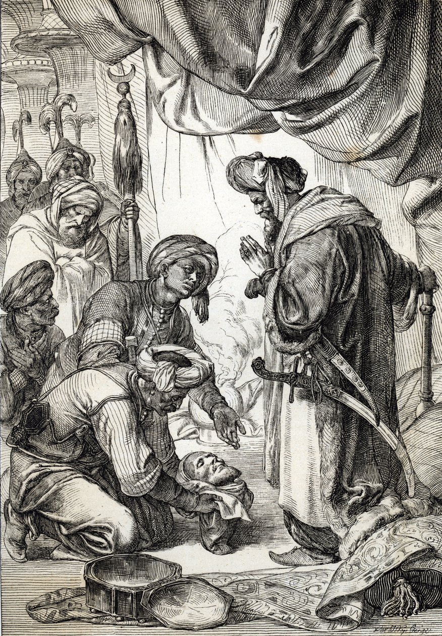 Hlava Aliho paši z Janiny (1750-1822), kterou Sicarové darovali sultánovi Mahmudovi II. od Peter Johann Nepomuck Geiger