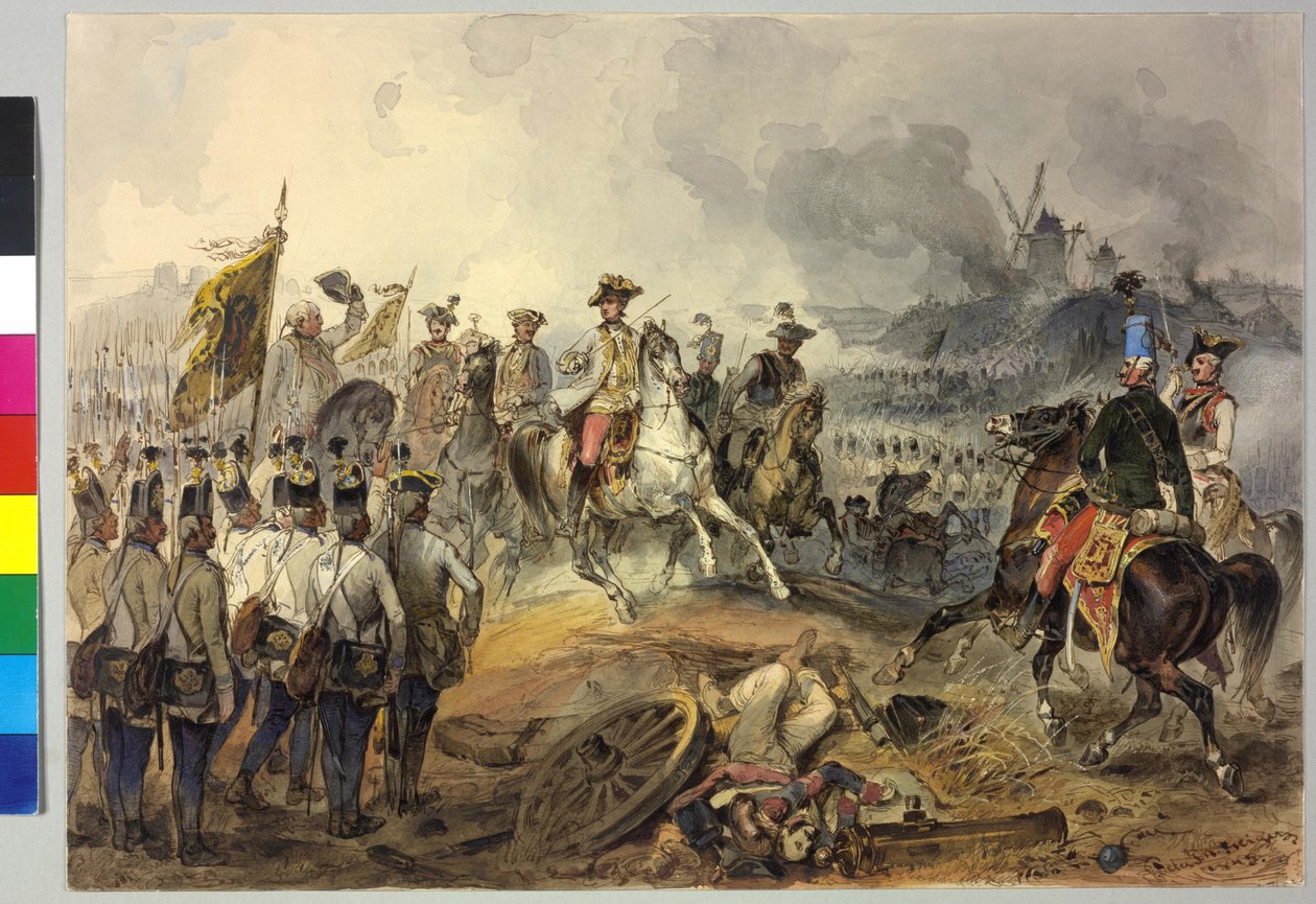 První koaliční válka. 1.3.1793. Karl bitva u Aldenhovenu 1793 od Peter Johann Nepomuk Geiger