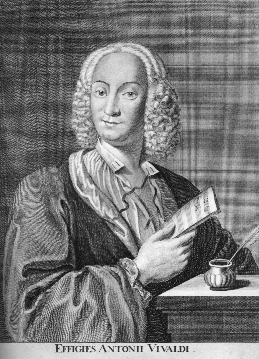 Antonio Vivaldi , italský barokní skladatel, katolický kněz a virtuózní houslista, 1725 od Peter La Cave