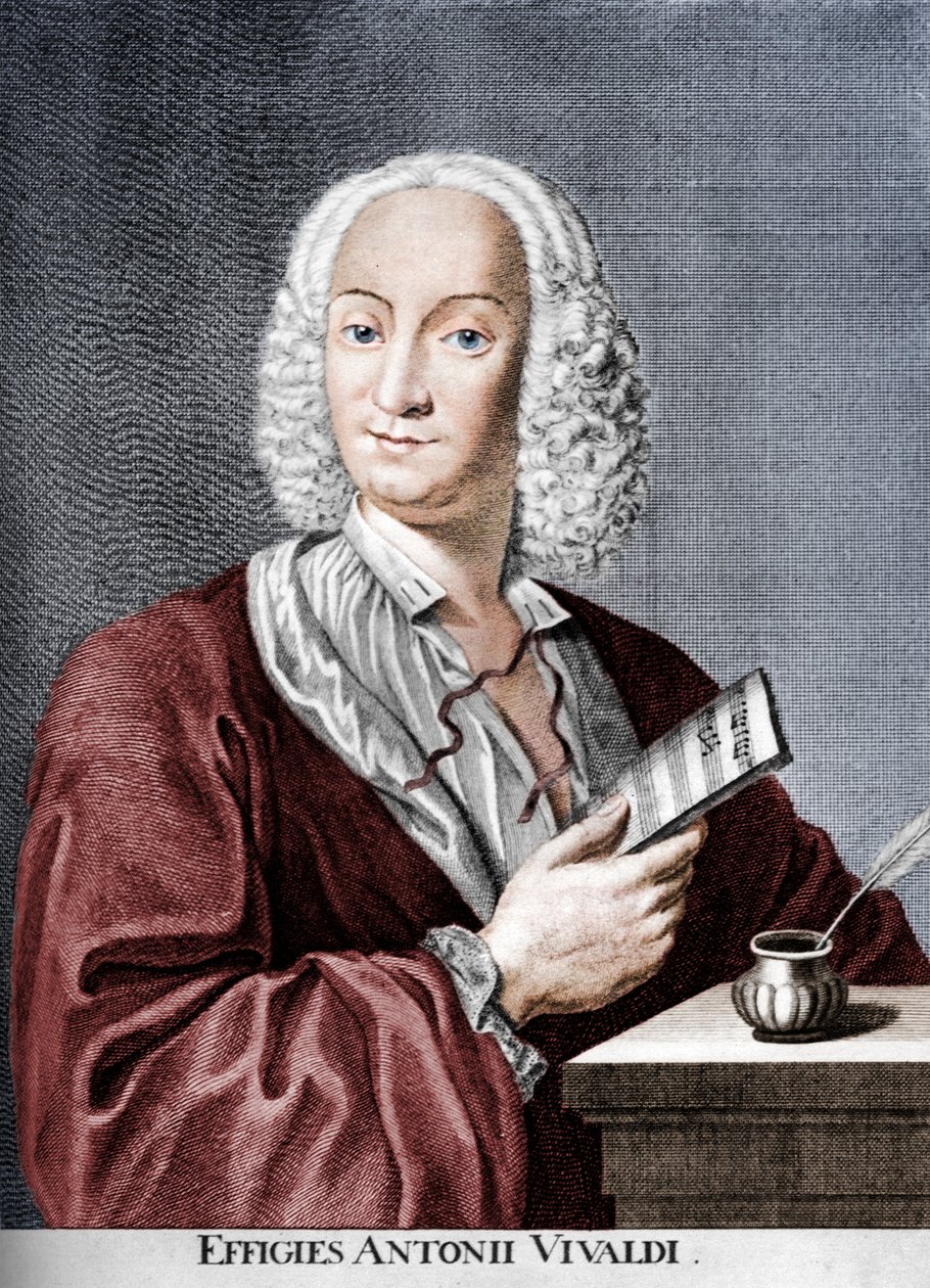Antonio Vivaldi , italský barokní skladatel, katolický kněz a virtuózní houslista, 1725 od Peter La Cave