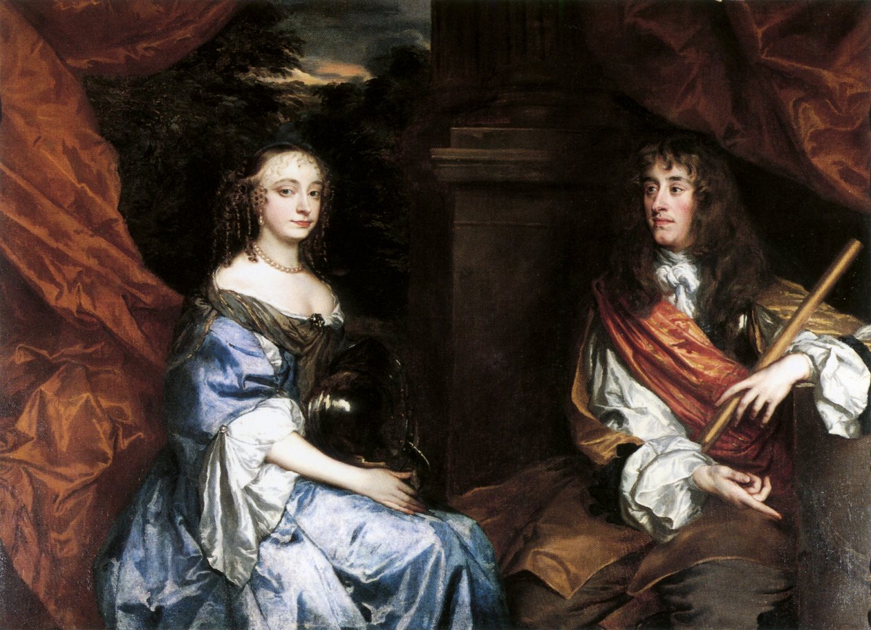 Anna Hydeová, vévodkyně z Yorku; král Jakub II. od Peter Lely