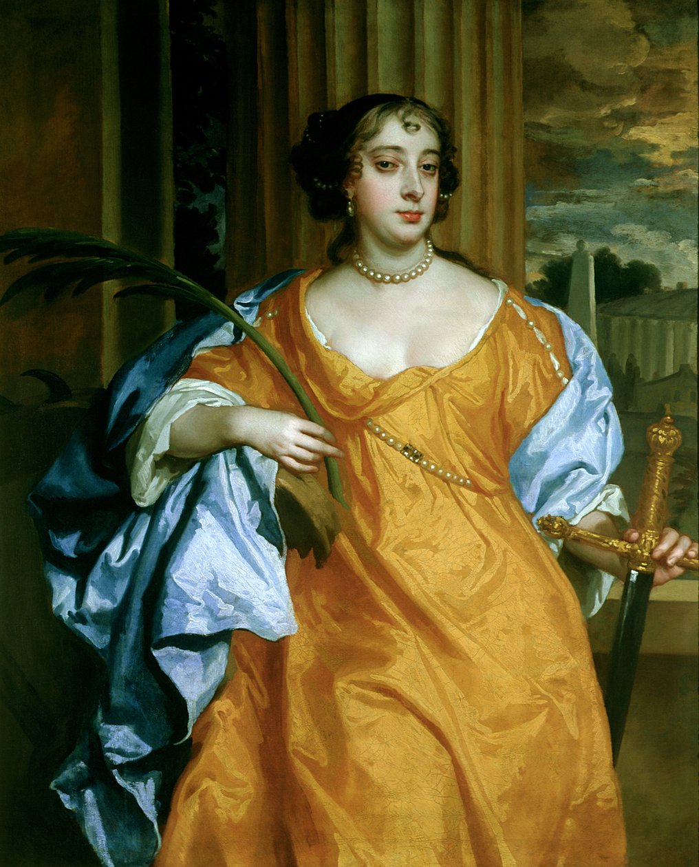 Barbara Villiers, vévodkyně z Clevelandu jako Svatá Kateřina Alexandrijská, kolem 1665-70 od Peter Lely