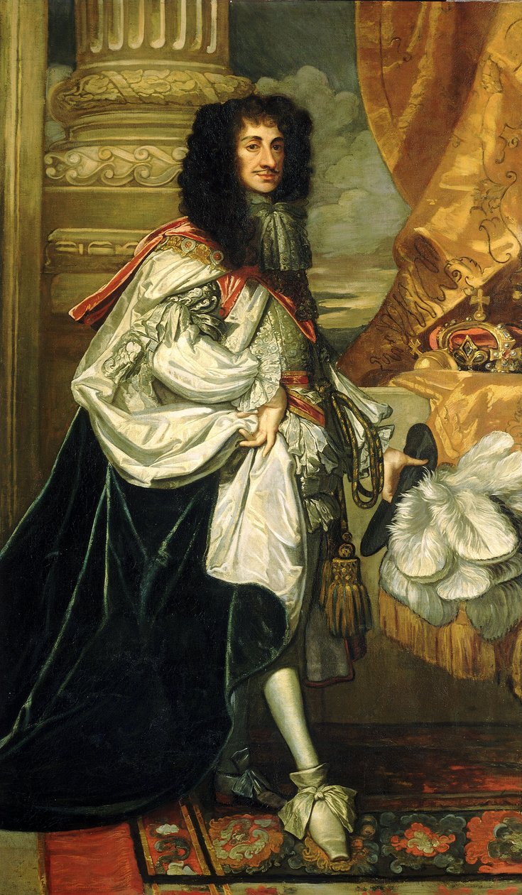 Karel II (1630-1685), asi 1670 (olej na plátně) od Peter Lely