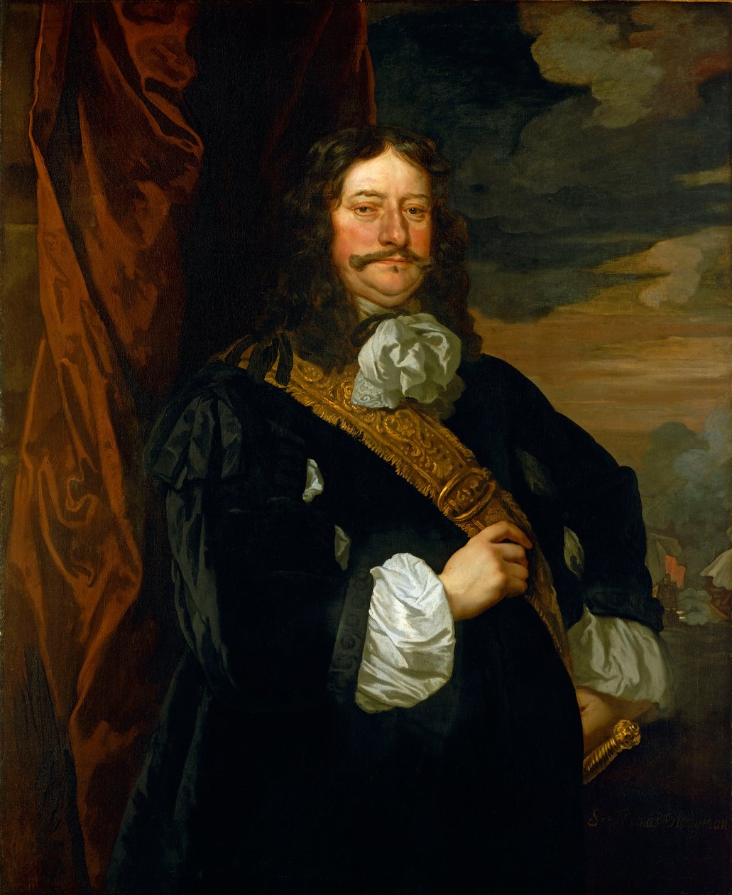 Vlajkonoši v Lowestoftu: viceadmirál sir Thomas Teddeman (1620-1668) od Peter Lely