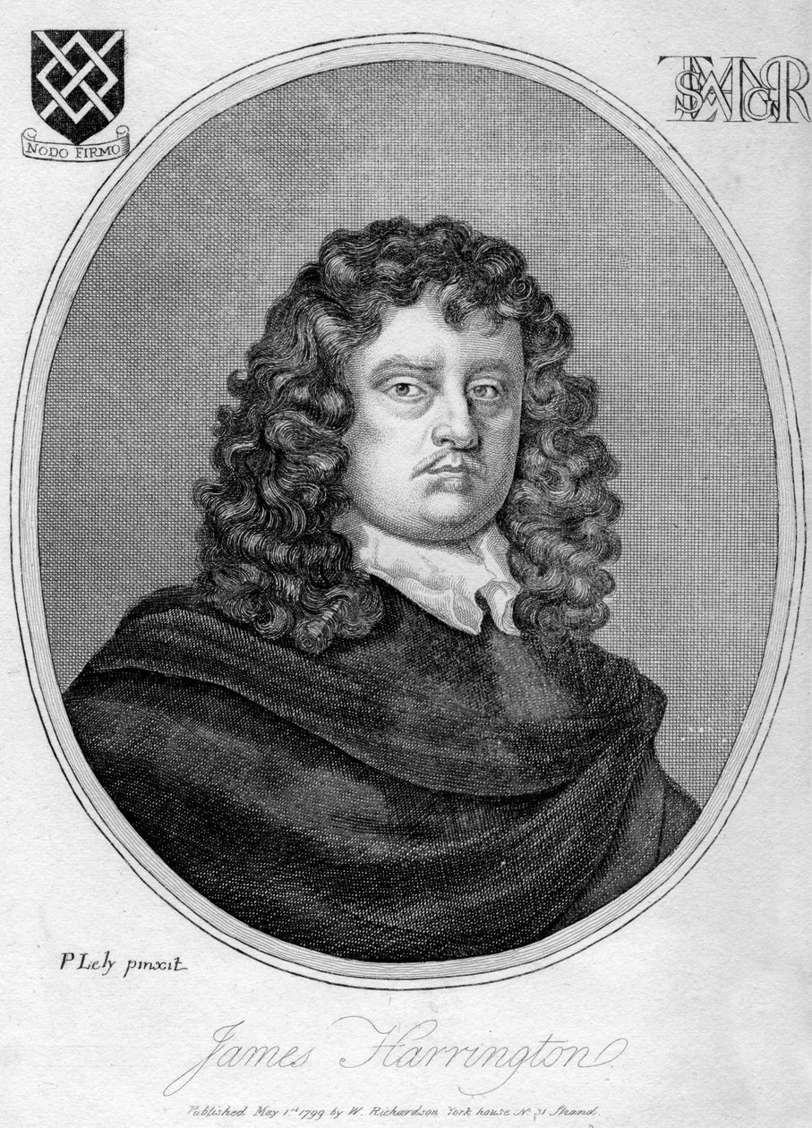 James Harrington 1611-1677, anglický politický teoretik, 1799. od Peter Lely