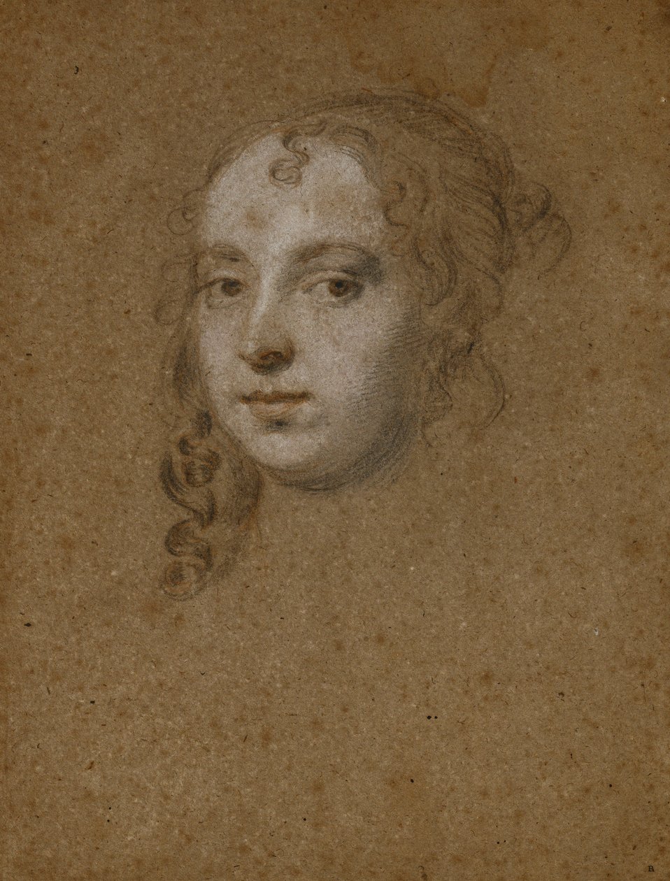 Portrét hlavy dámy, od Peter Lely