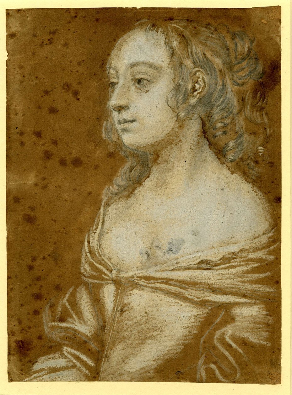 Portrét dámy












 s vlasy spletenými do prstýnků v polodlouhých pramenech od Peter Lely