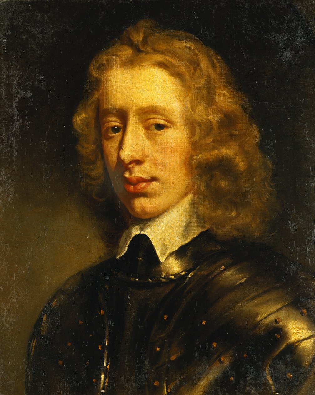 Portrét mladého gentlemana, považovaný za vévodu z Richmondu, délka poprsí, v brnění, kolem roku 1650 od Peter Lely