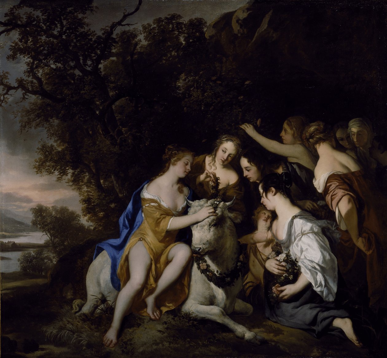 Znásilnění Evropy (olej na plátně) od Peter Lely