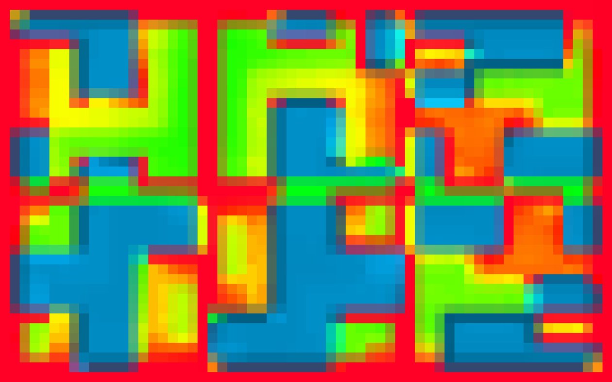 RED BORDELINE, 2014, (digitální snímek) od Peter McClure
