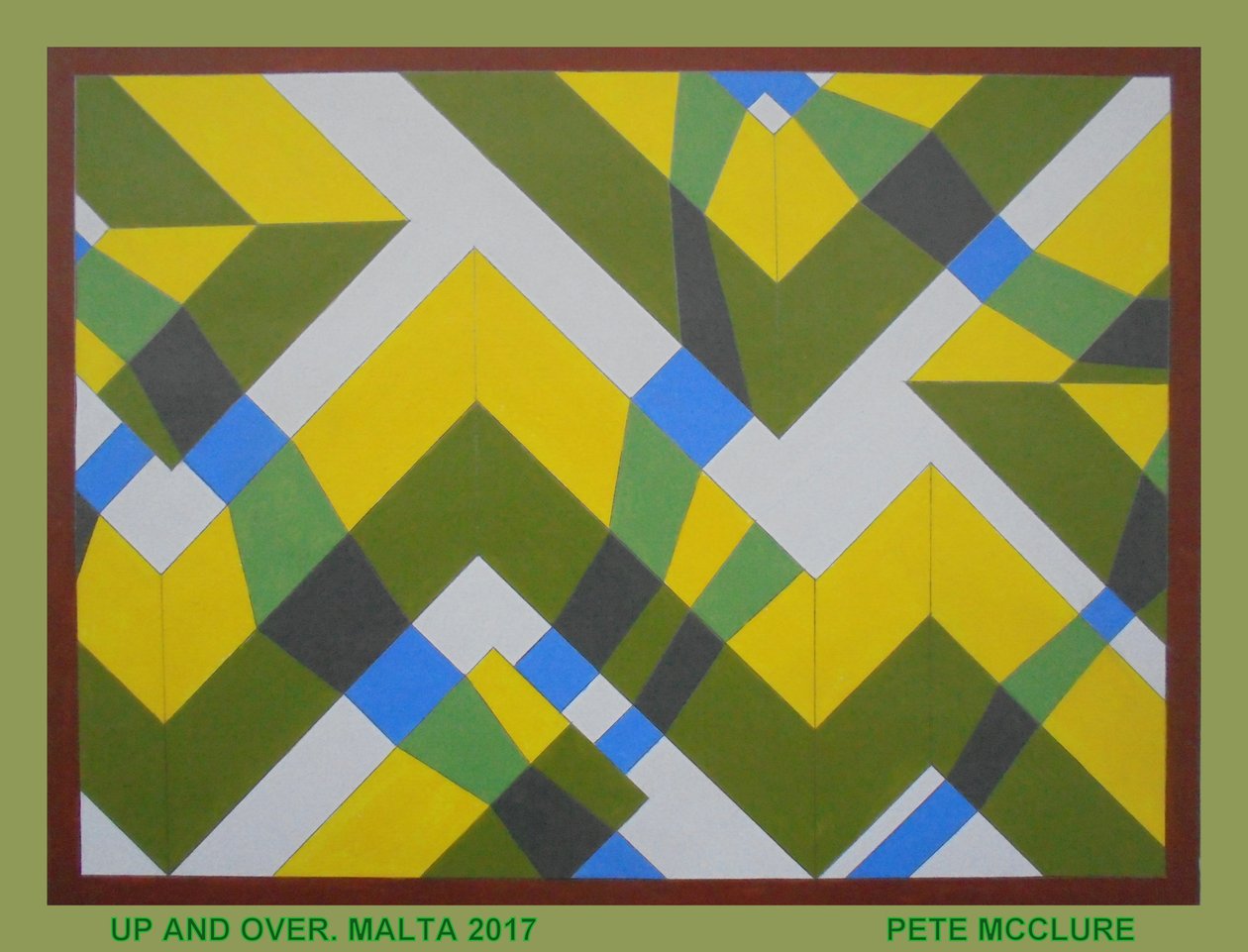 NAHORU A DOLŮ, 2017, AKRYL NA PAPÍŘE od Peter McClure