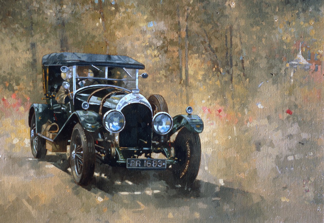 3litrový Bentley v Cottesbrooke (olej na plátně) od Peter Miller