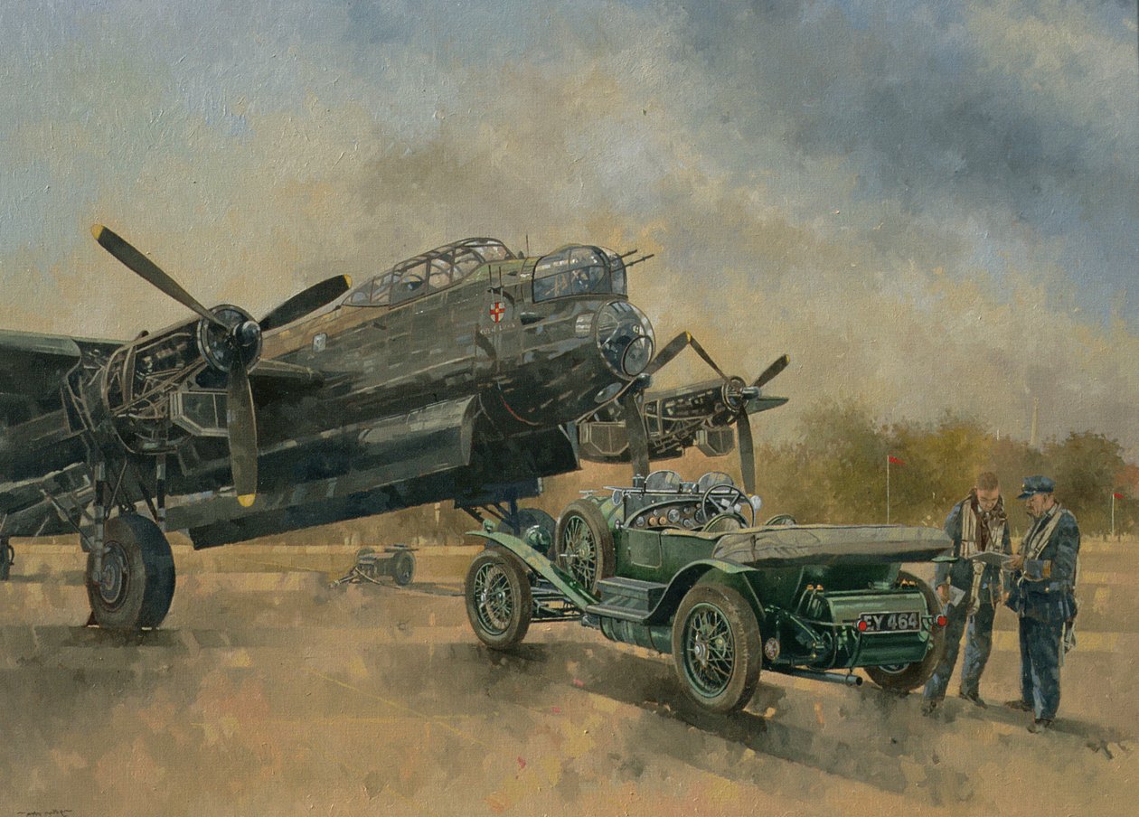 Lancaster a Bentley, 2000 (olej na plátně) od Peter Miller