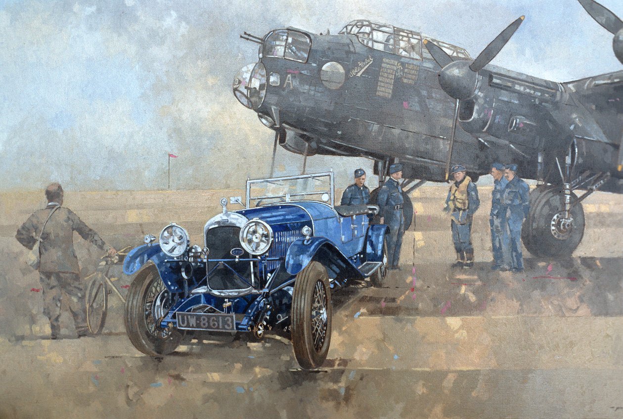 Able Mable and the Blue Lagonda (olej na plátně) od Peter Miller
