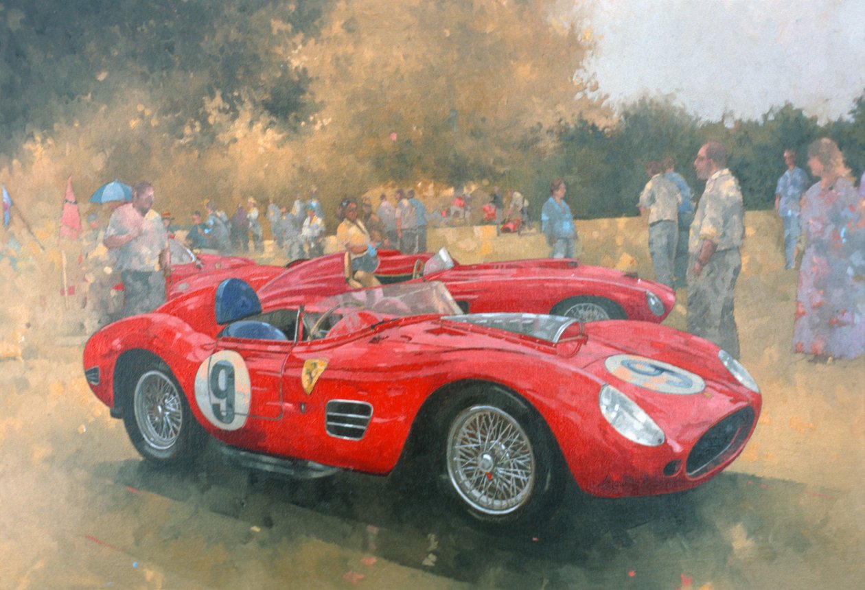 Ferrari, den v Meadow Brook (olej na plátně) od Peter Miller