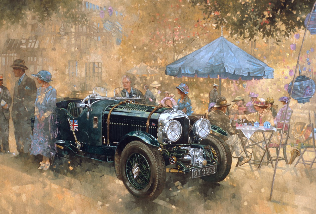 Zahradní párty s Bentley (olej na plátně) od Peter Miller