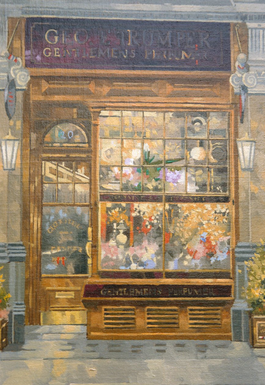 Geo F. Trumper, Jermyn Street, Londýn (olej na plátně) od Peter Miller