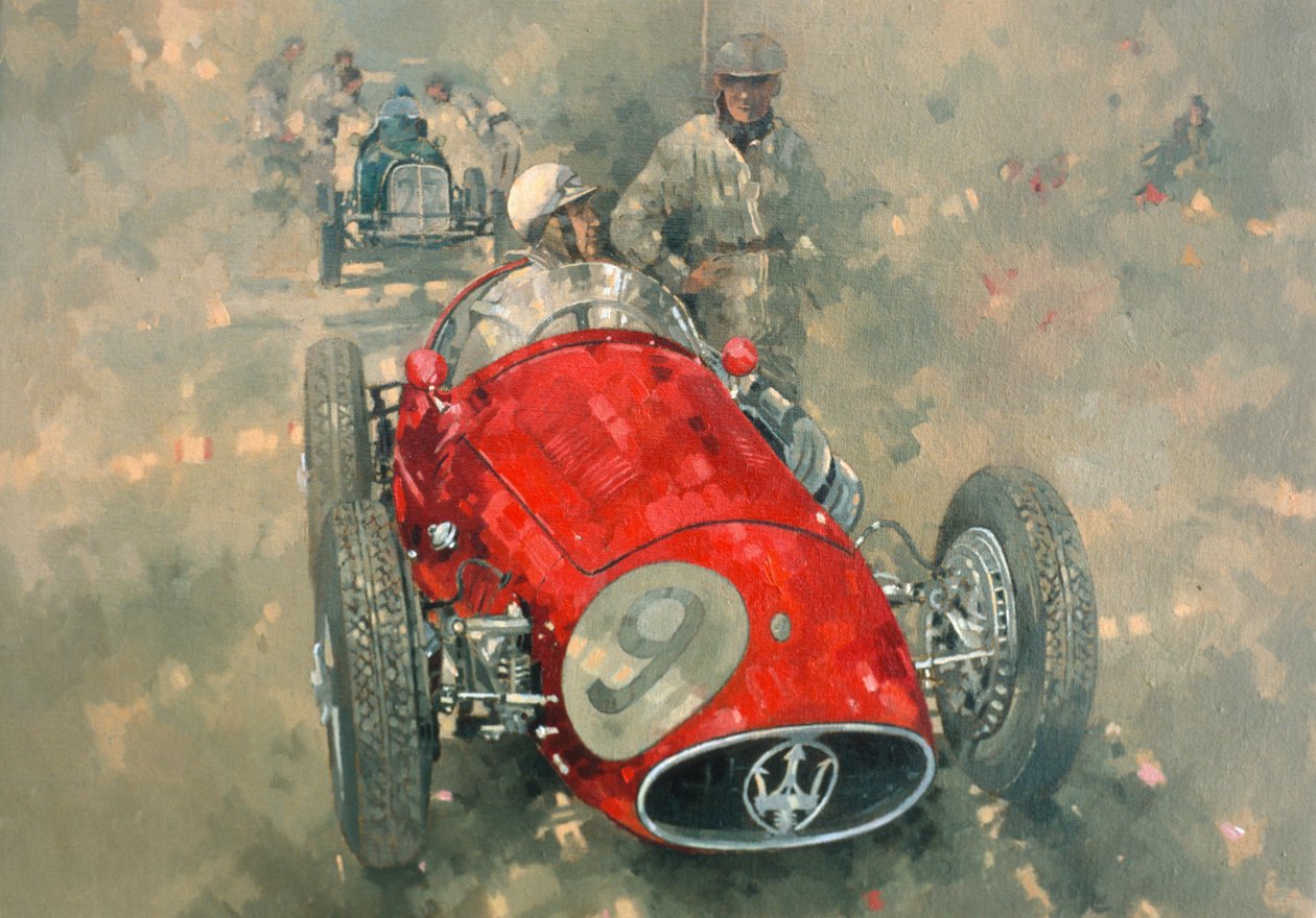 Goodwood 54 Roy Salvadori (olej na plátně) od Peter Miller