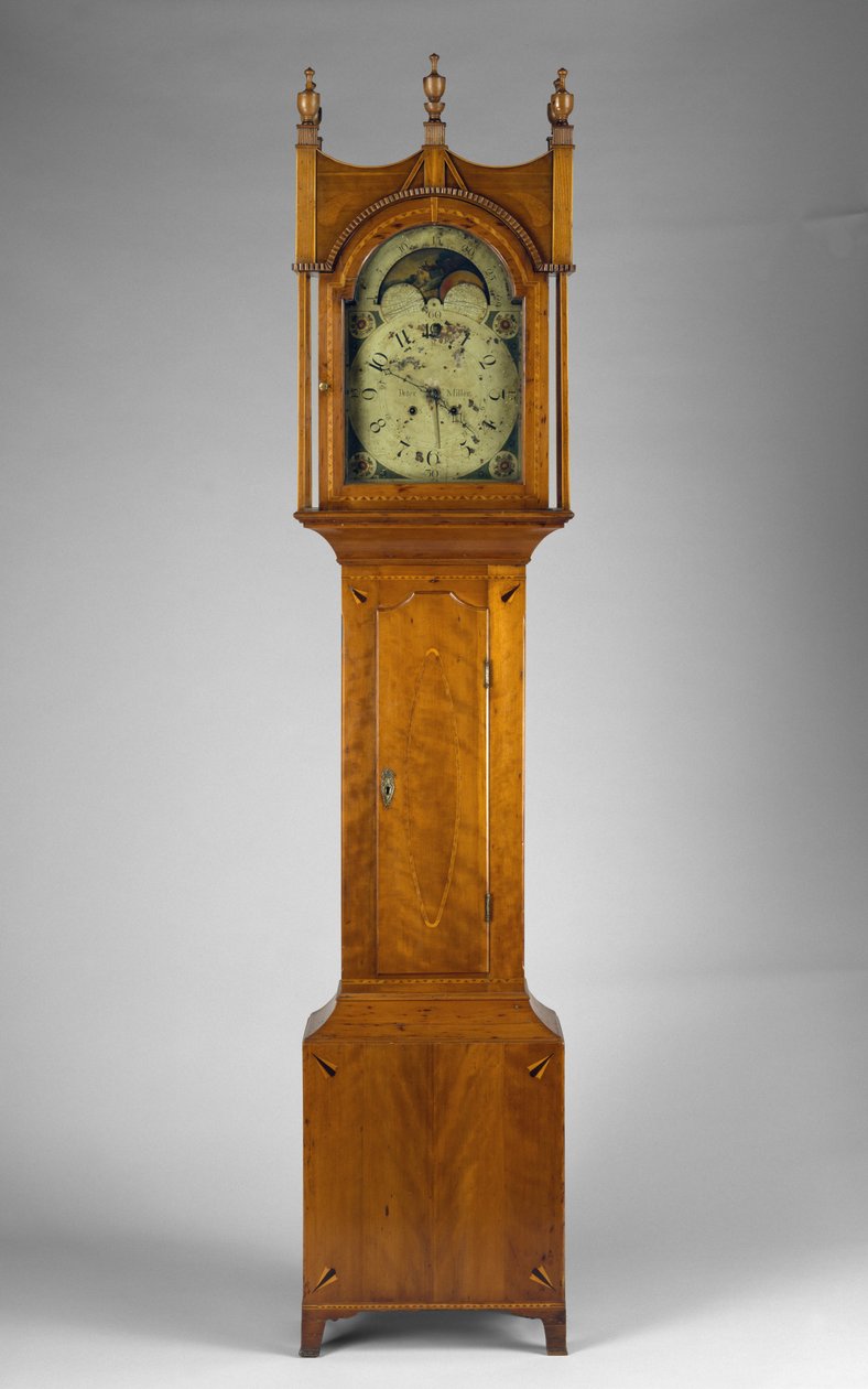 Tall Case Clock, c.1815 (javor, třešeň, mosaz a železo) od Peter Miller