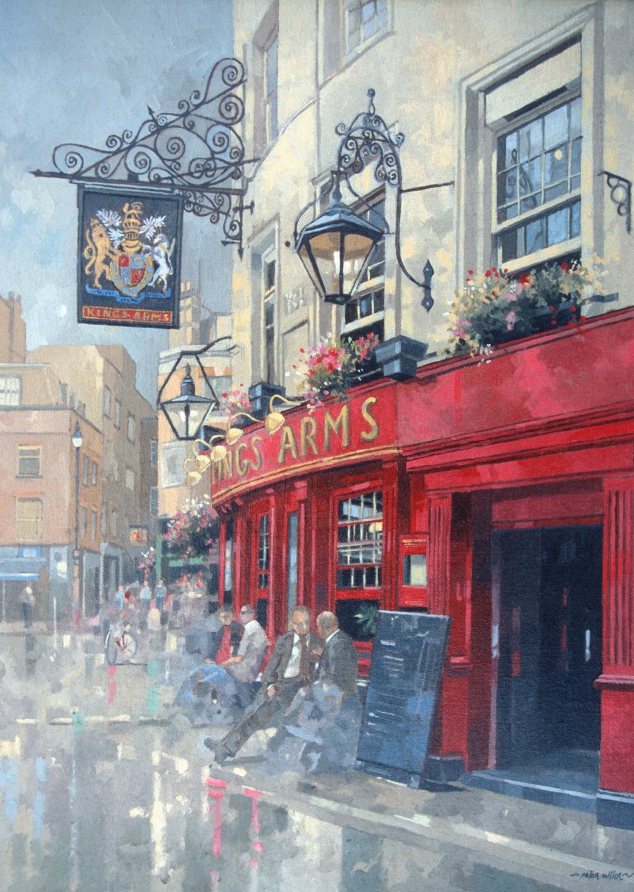 The Kings Arms, Shepherd Market, Londýn (olej na plátně) od Peter Miller