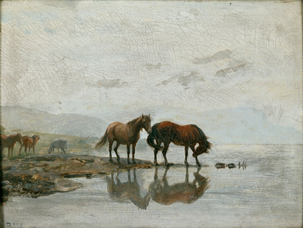 Vodní stanice (olej na plátně) od Peter Nicolai Arbo