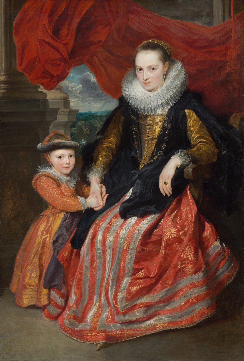 Susanna Fourmentová a její dcera od Peter P. & Dyck Anthony Van (1599-1641) Rubens